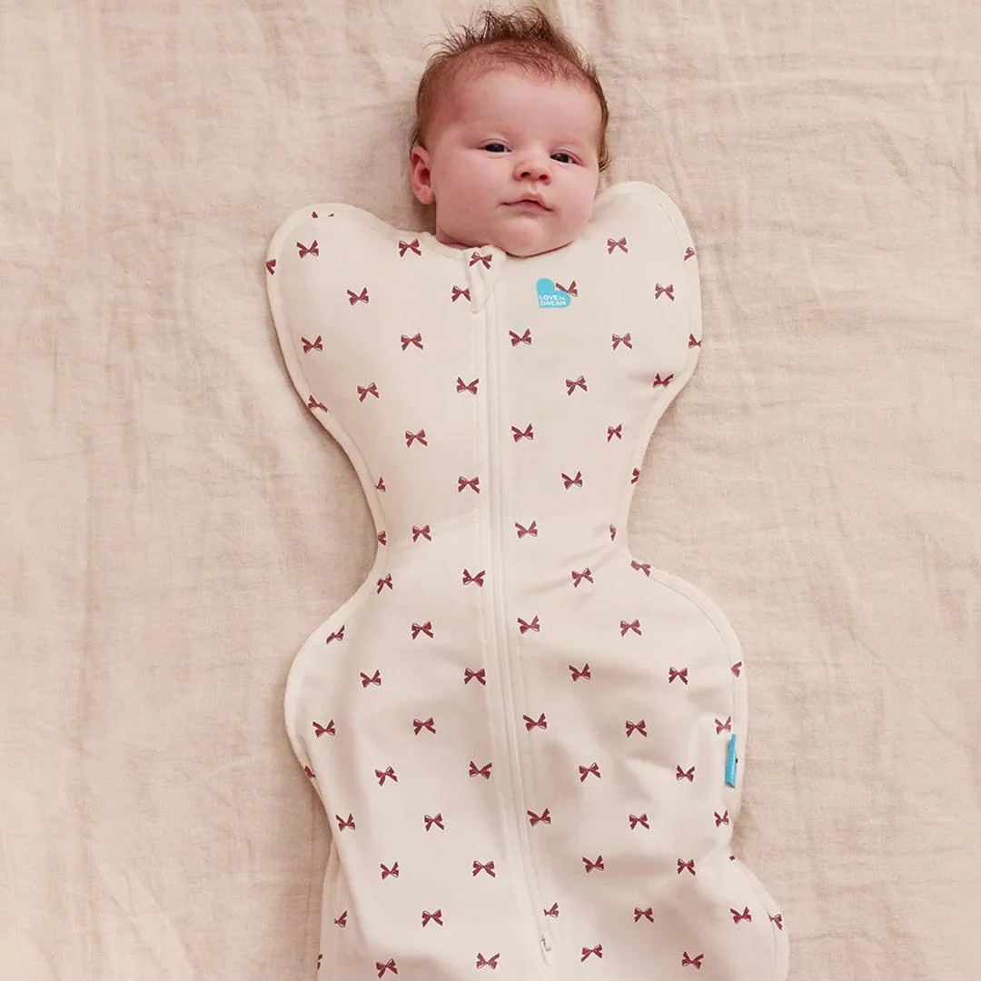 Love to Dream Swaddle Up Sleeping Bag 1.0 Tog - Bows Cream - Image 3