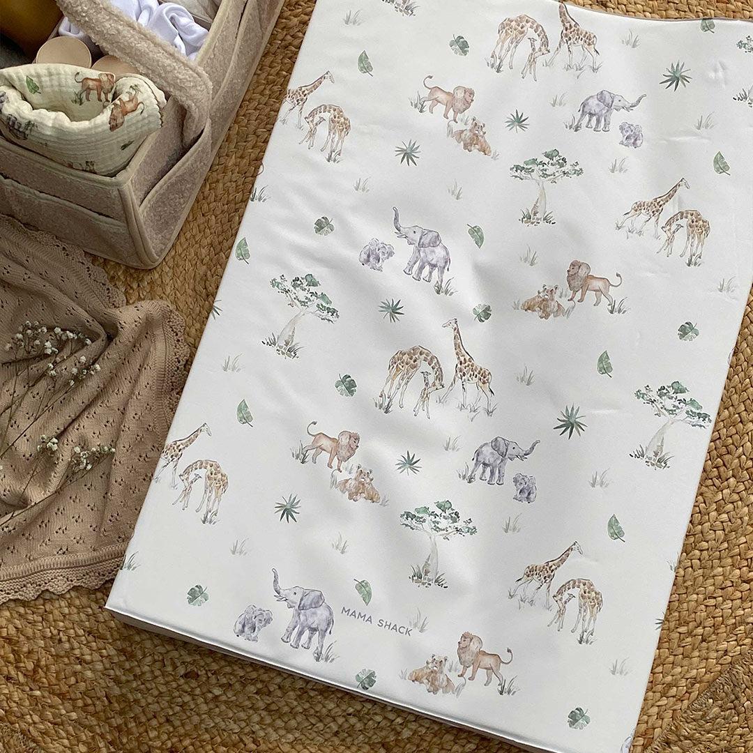 Mama Shack Anti Roll Changing Mat - Sweet Safari - Image 2