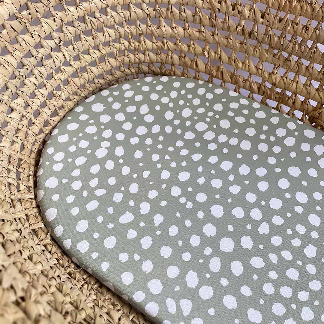 Mama Shack Changing Basket Liner - Sage Spotty - Image 2