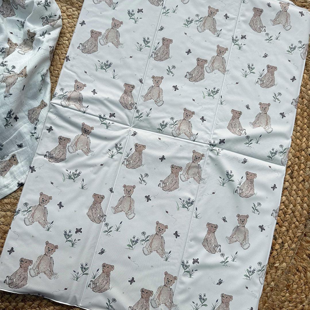 Mama Shack Foldable Travel Changing Mat - Vintage Bear - Image 2