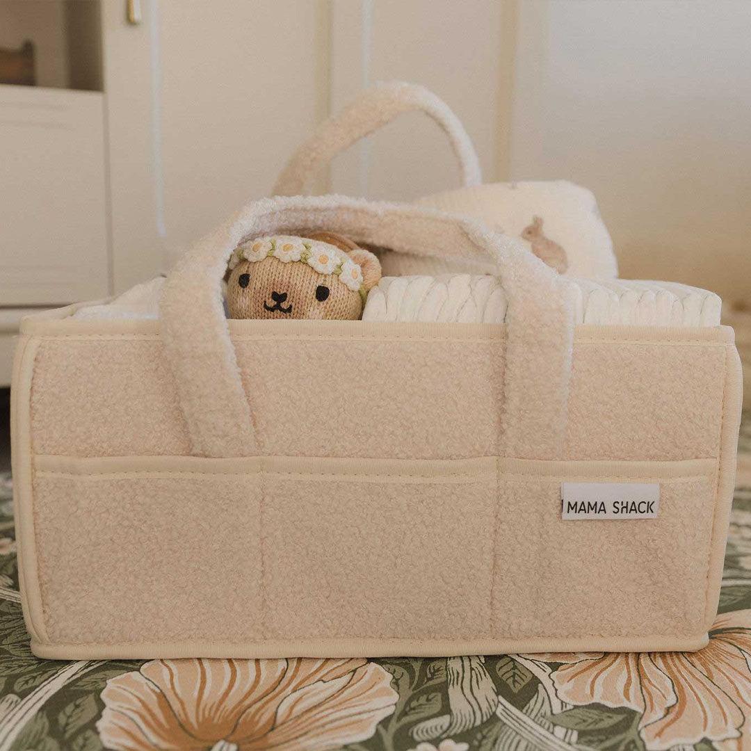 Mama Shack Teddy Fleece Nappy Caddy - Ivory - Image 3