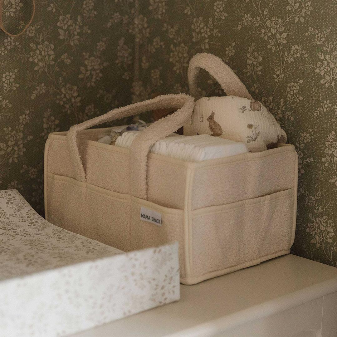 Mama Shack Teddy Fleece Nappy Caddy - Ivory - Image 7
