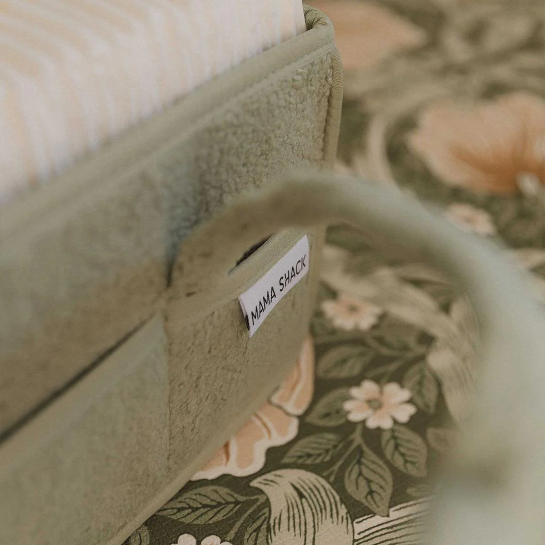 Mama Shack Teddy Fleece Nappy Caddy - Sage - Image 3