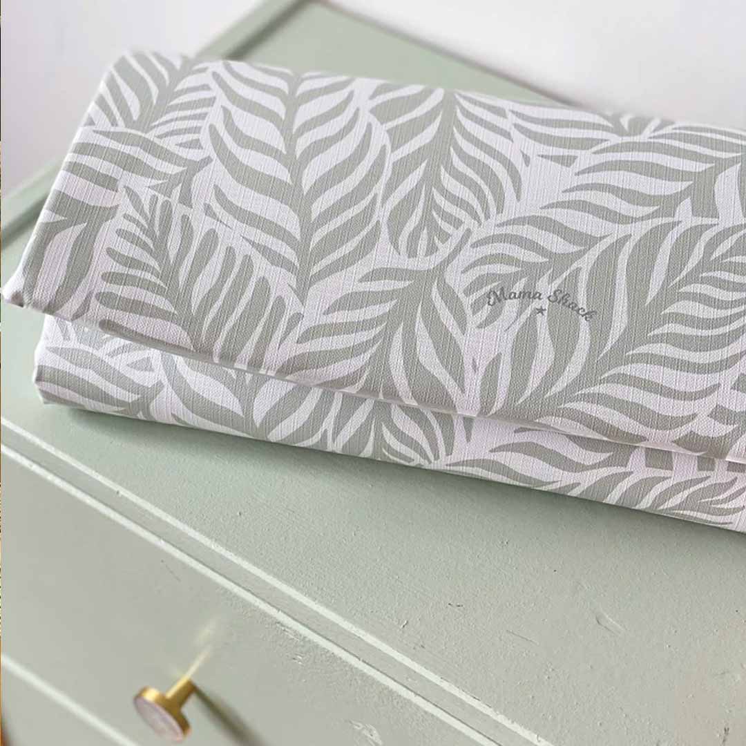 Mama Shack Foldable Travel Changing Mat - Linear Leaf / Sage - Image 2