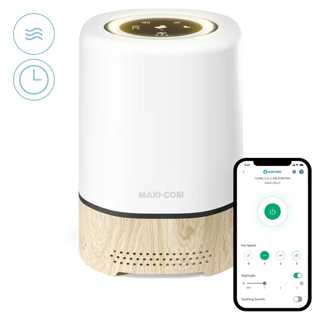 Maxi-Cosi Clean 3-in-1 Air Purifier - White/ Natural - Image 2