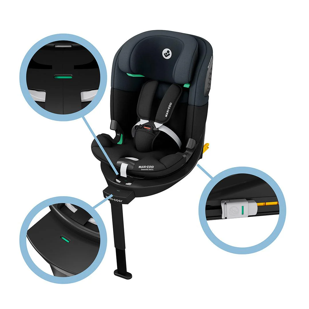 Maxi-Cosi Emerald 360 S Car Seat - Tonal Black - Image 17