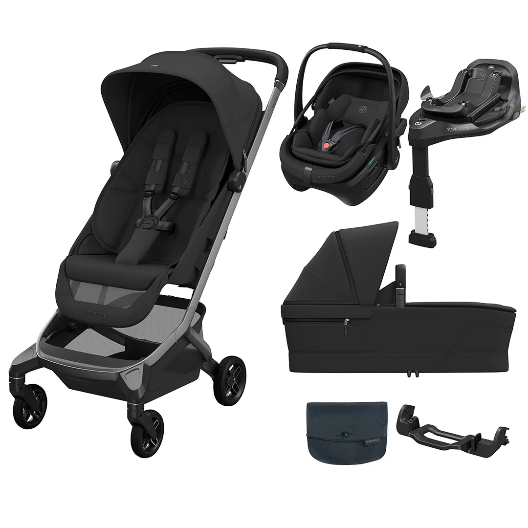 Maxi-Cosi Fame Cabin Stroller Zero G Travel System - Onyx Black