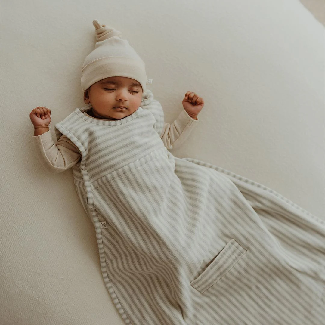 Merino Kids Go Go Sleeping Bag - Duvet Weight - Variegated Stripe Mist - Image 4