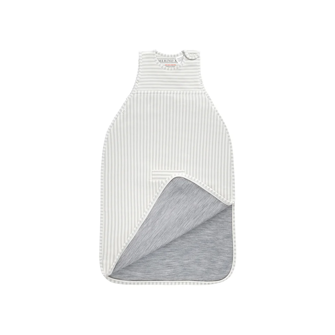 Merino Kids Go Go Sleeping Bag - Duvet Weight - Variegated Stripe Mist - Image 8
