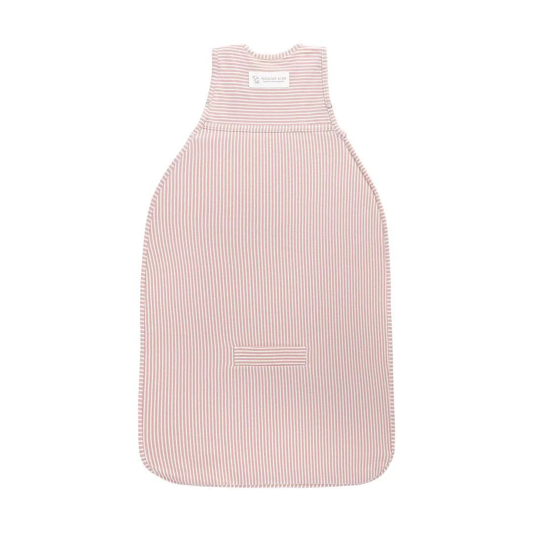 Merino Kids Go Go Sleeping Bag - All Seasons - Misty Rose Stripe - Image 10