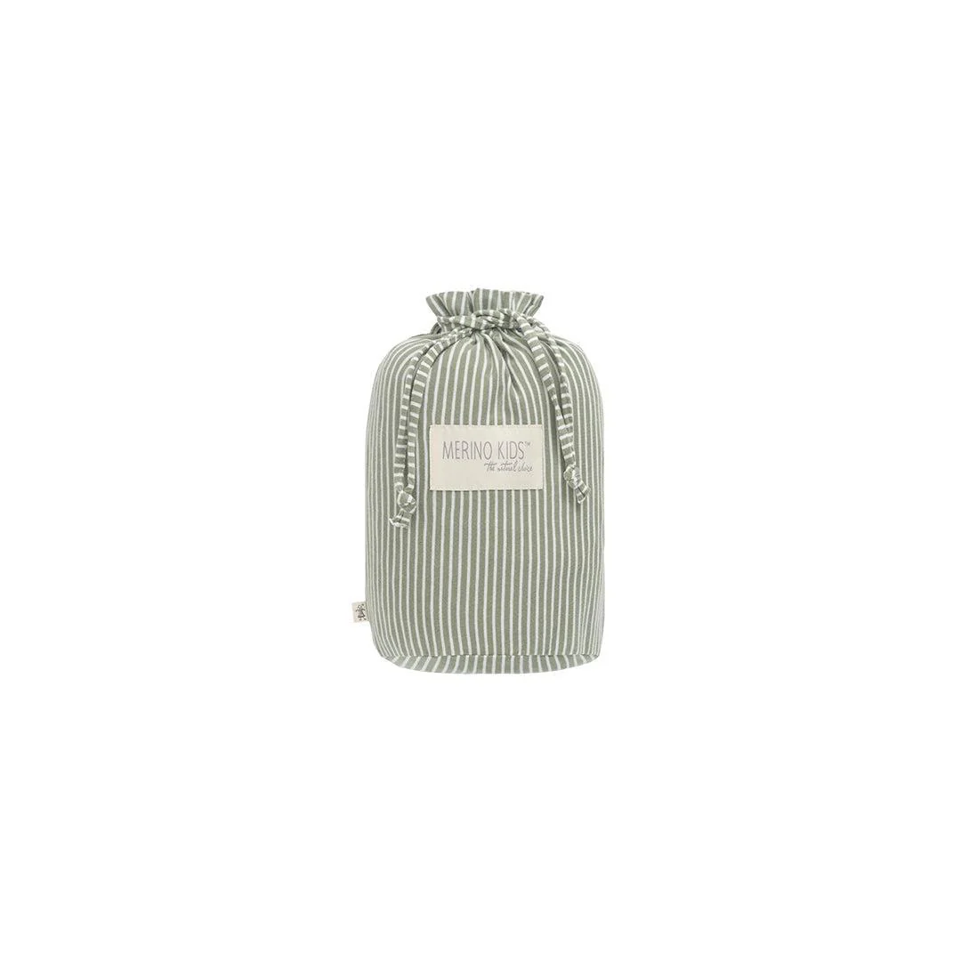 Merino Kids Go Go Sleeping Bag - All Seasons - Olive Stripe - Image 9