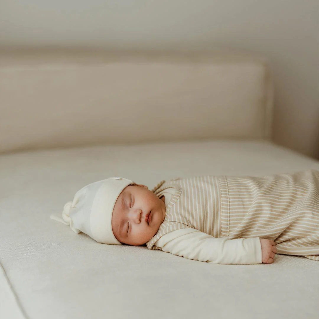 Merino Kids Go Go Sleeping Bag - All Seasons - Sandstone Stripe - Image 5