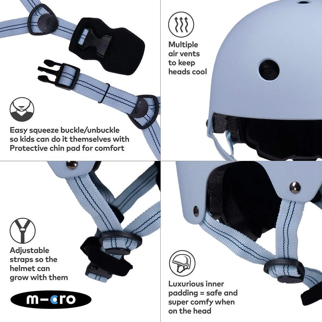 Micro Scooters Helmet - Soft Blue - Image 4