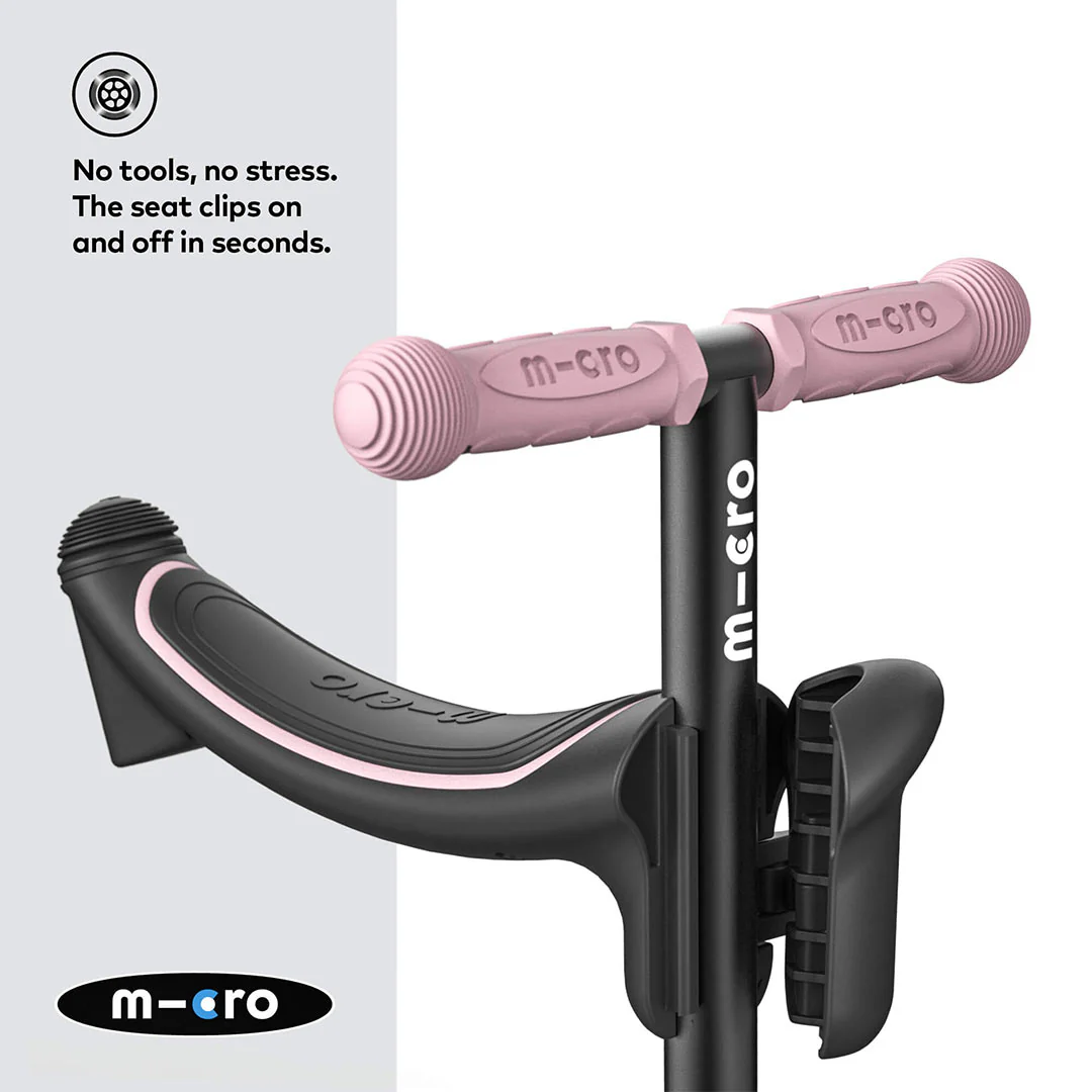 Micro Scooters Mini 2 Grow Deluxe LED Clip Seat V2 Scooter - Rose Pink - Image 4
