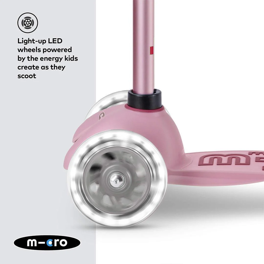 Micro Scooters Mini 2 Grow Deluxe LED Clip Seat V2 Scooter - Rose Pink - Image 5