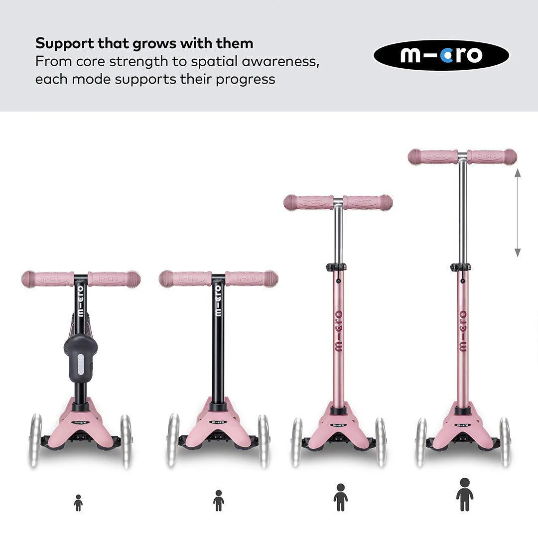 Micro Scooters Mini 2 Grow Deluxe LED Clip Seat V2 Scooter - Rose Pink - Image 6