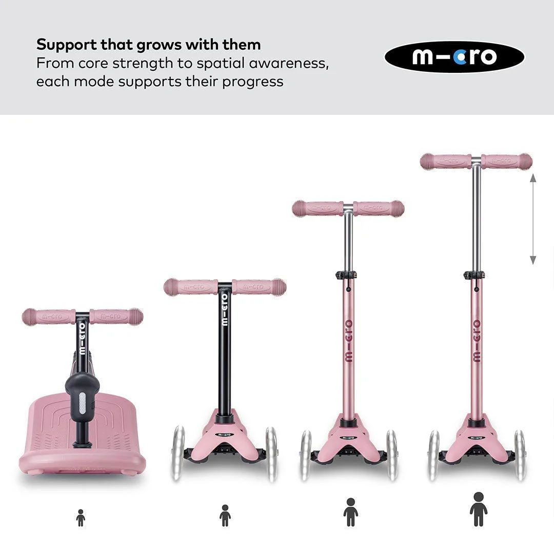 Micro Scooters Mini Deluxe LED Rock And Go Scooter - Rose Pink - Image 5