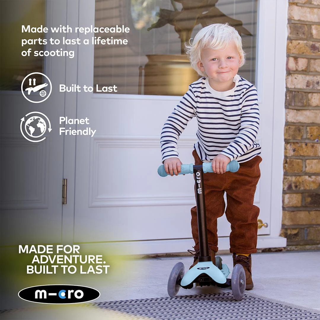 Micro Scooters Mini Deluxe LED Rock And Go Scooter - Soft Blue - Image 10
