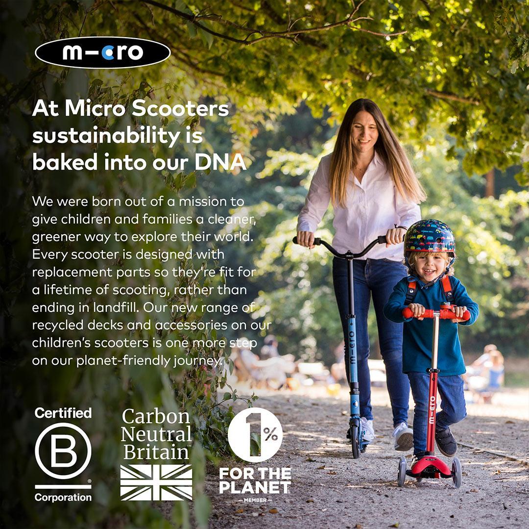 Micro Scooters Mini Deluxe LED Rock And Go Scooter - Soft Blue - Image 11