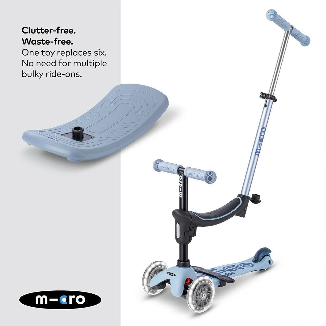 Micro Scooters Mini Deluxe LED Rock And Go Scooter - Soft Blue - Image 8