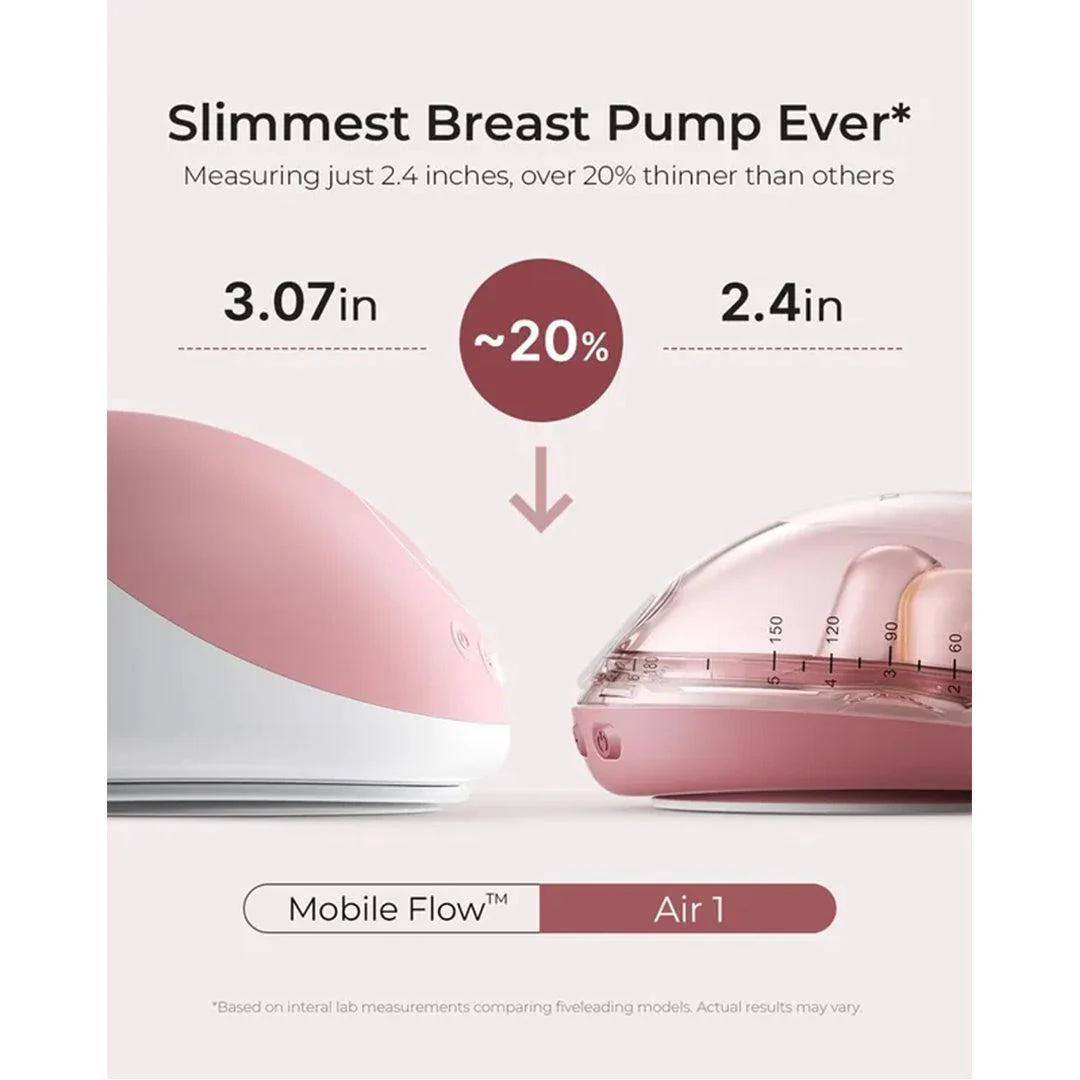 Momcozy Air 1 Ultra-slim Double Breast Pump - Pink / White - Image 7