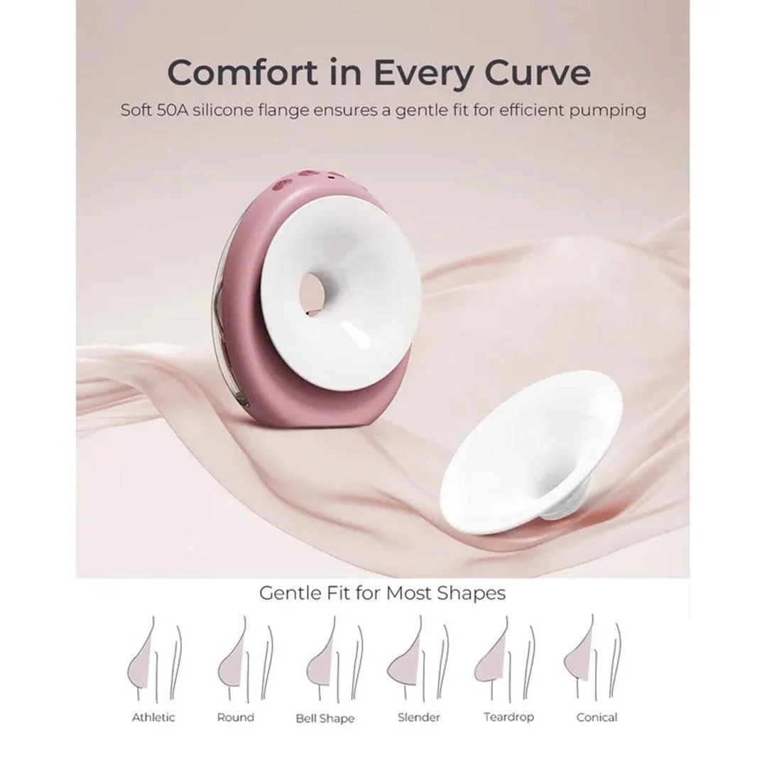Momcozy Air 1 Ultra-slim Double Breast Pump - Pink / White - Image 9