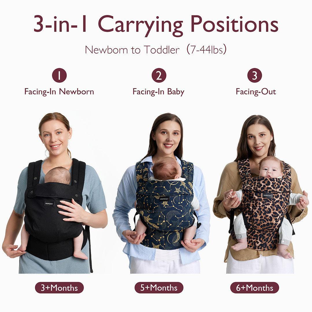 Momcozy Baby Carrier 3M+ - Cotton Black - Image 6