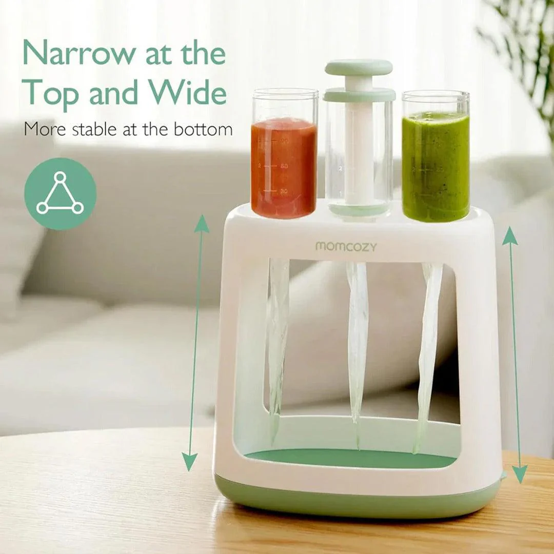 Momcozy Squeeze Station Baby Food Maker - White / Green - Image 4
