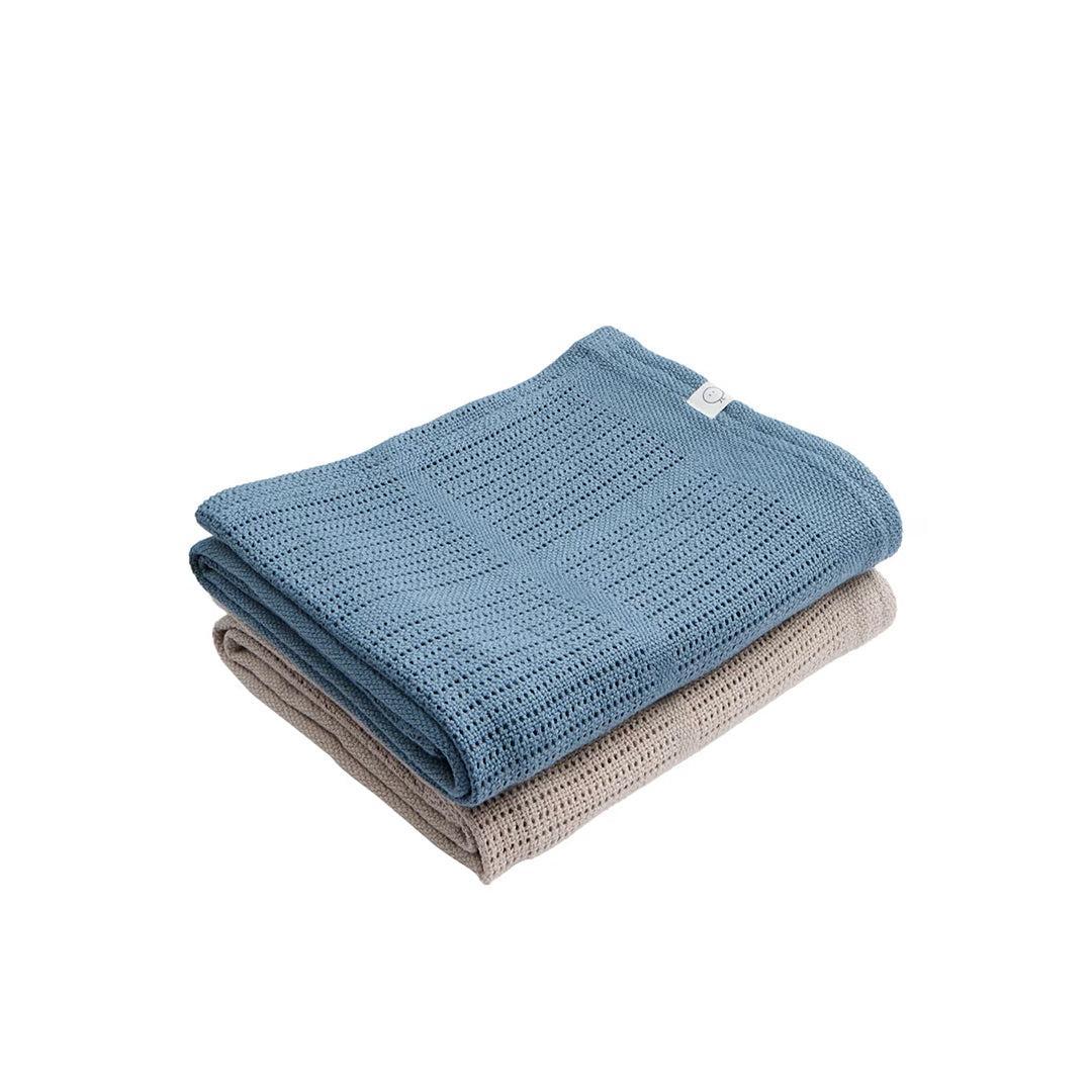 MORI 2pk Cellular Blanket - Blue