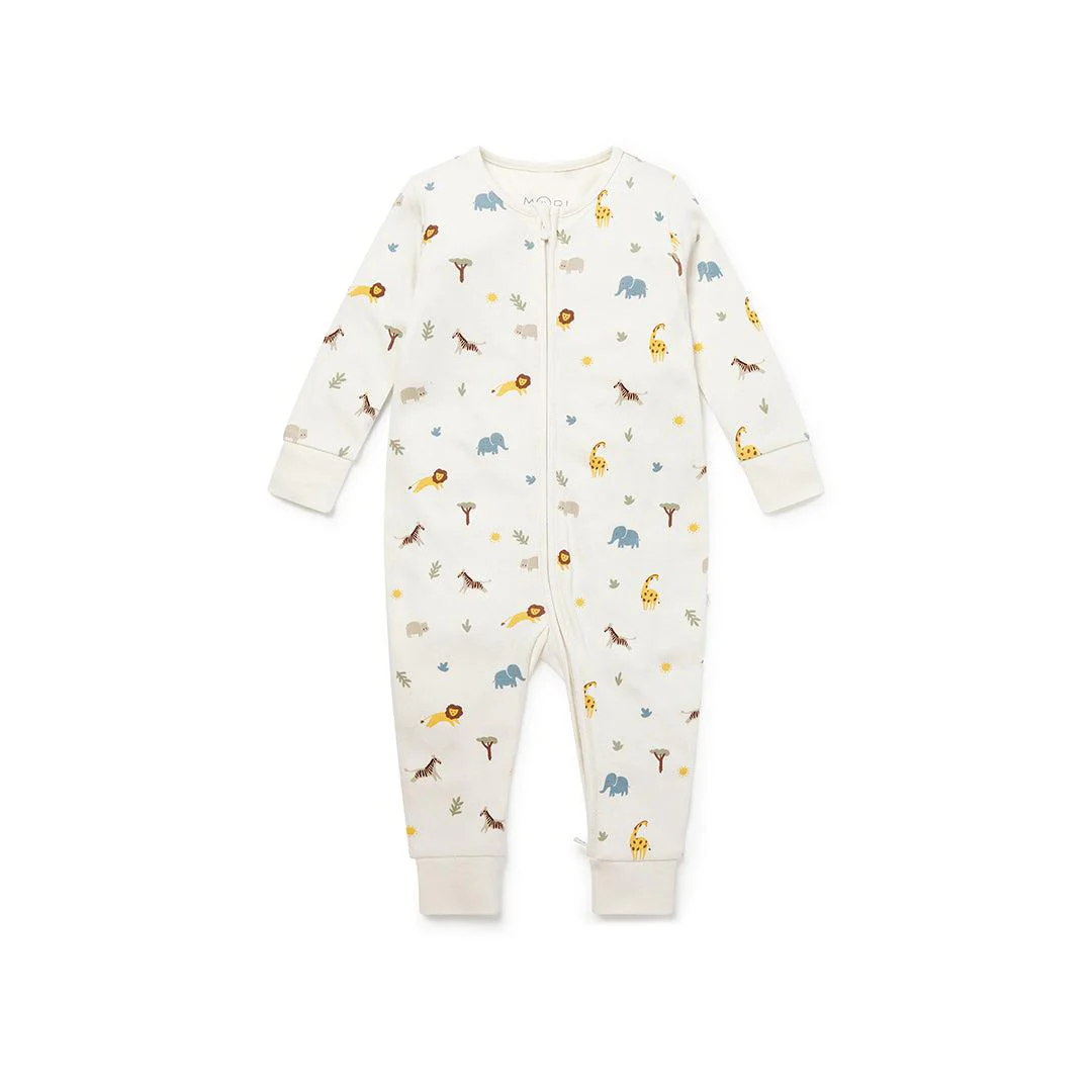 MORI Clever Zip Sleepsuit - Safari - Image 3