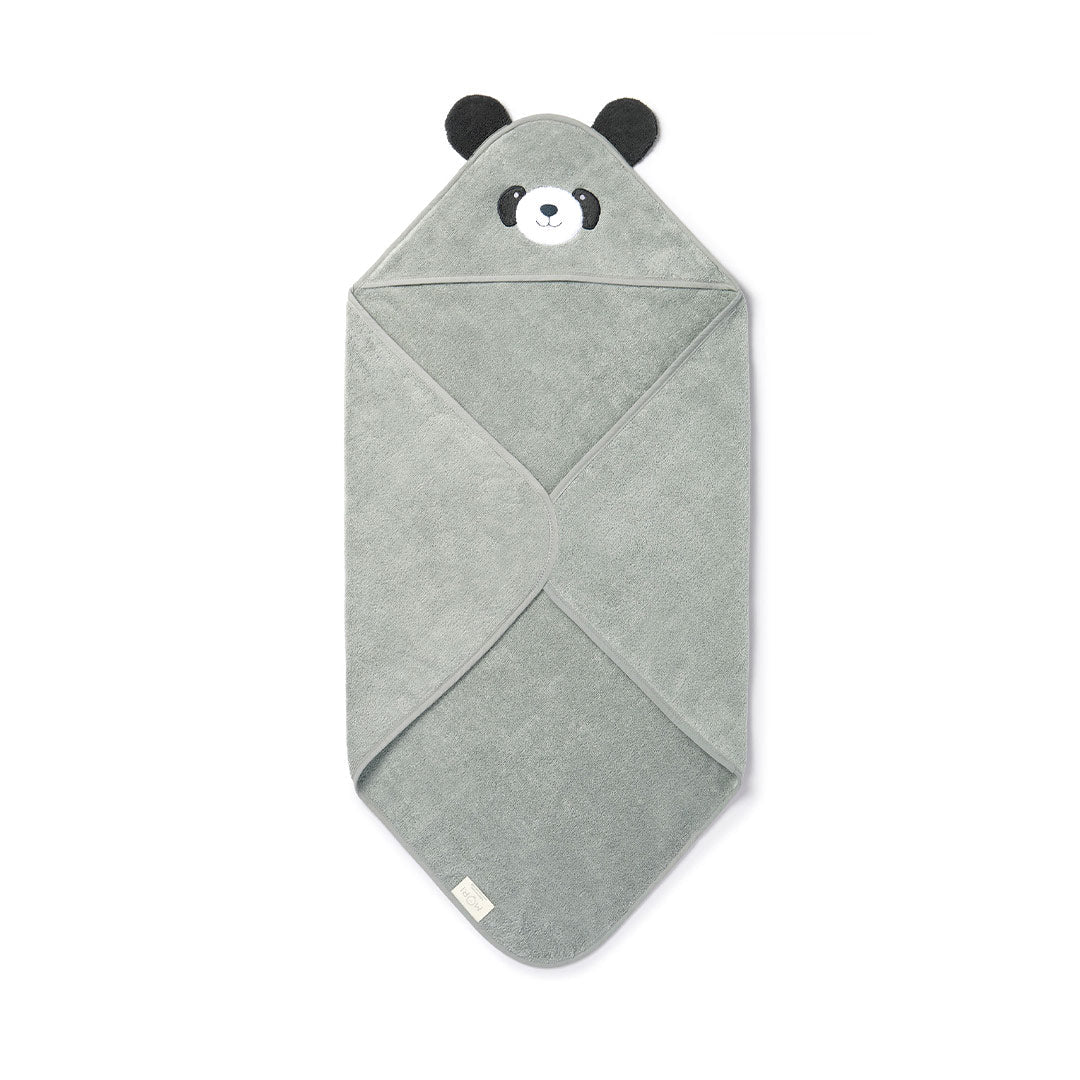 MORI Hooded Baby Towel - Panda - Grey