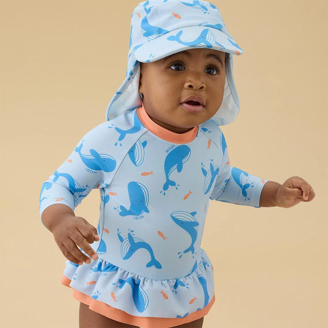 MORI Keppi Sun Hat - Blue Whale Print - Image 2