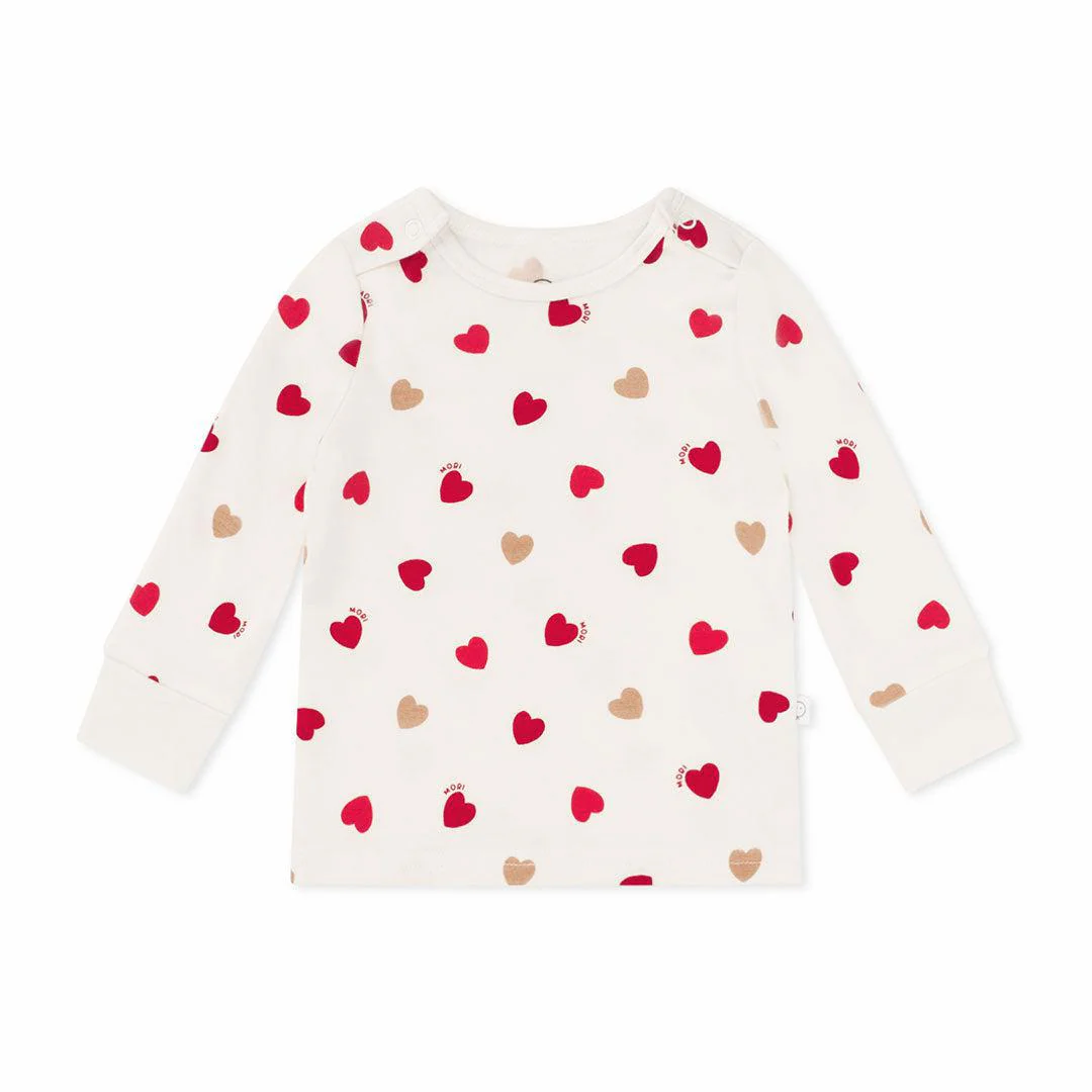 MORI Loveheart Pyjamas - Hearts & Cream - Image 3