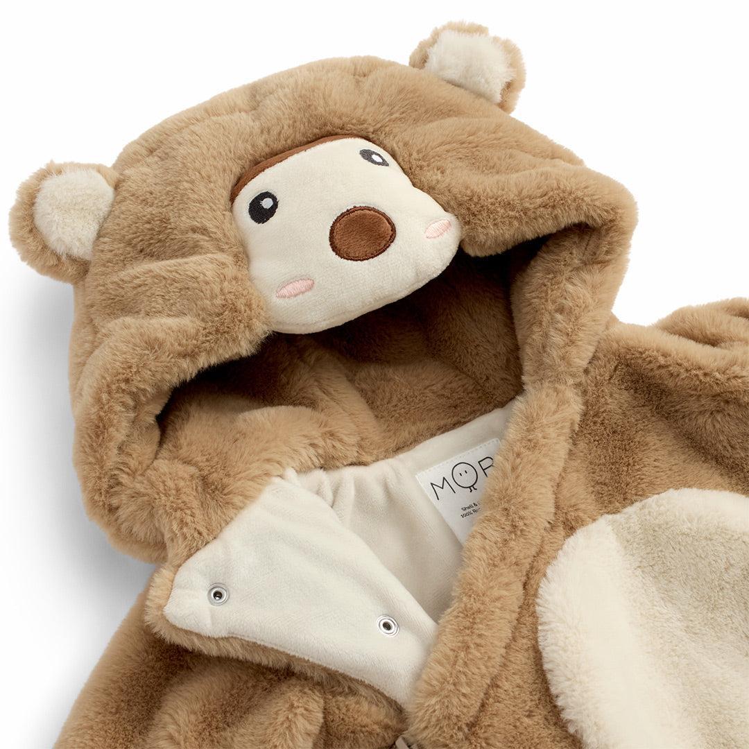 MORI Monkey Faux Fur Pramsuit - Sesame - Image 2