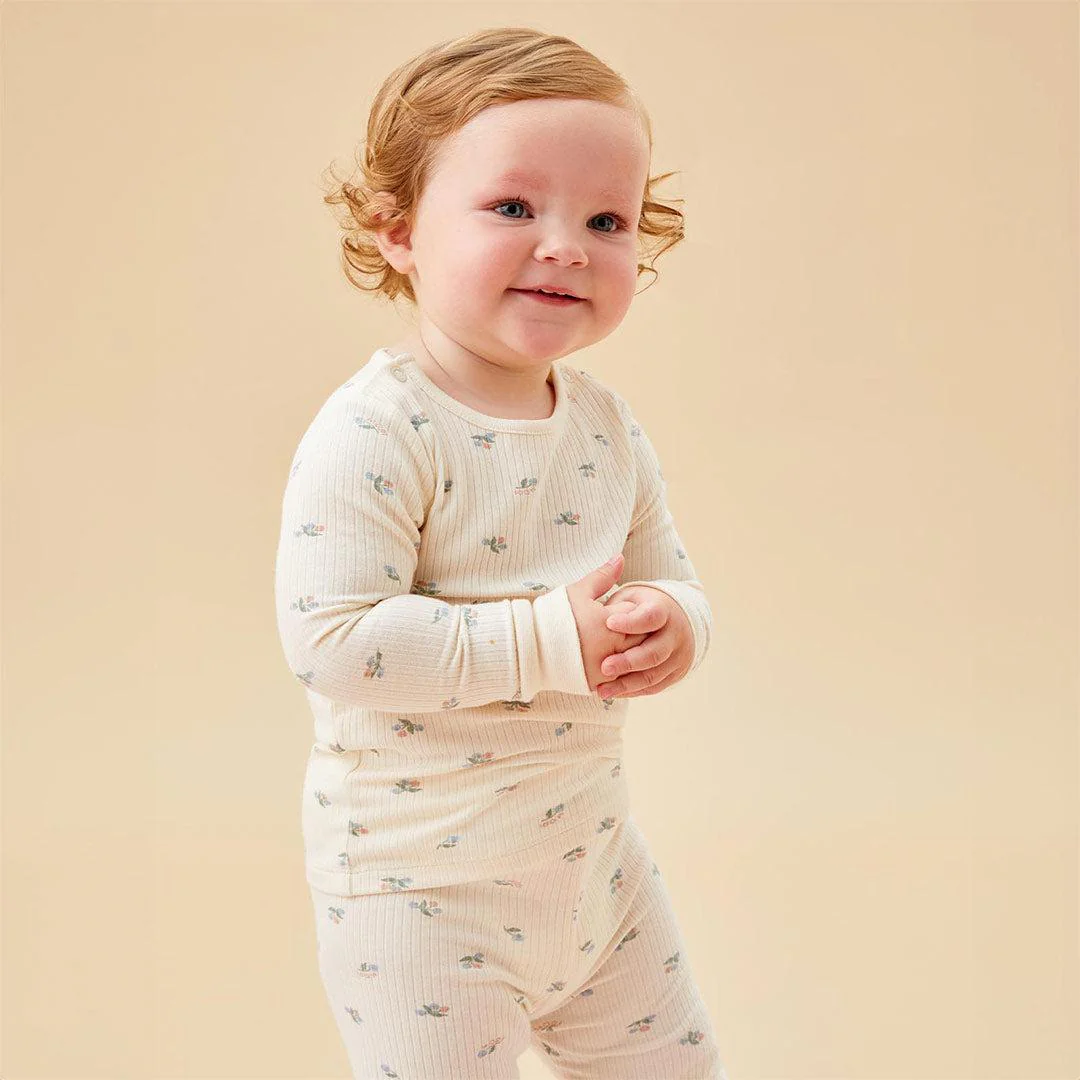 MORI Ribbed Floral Print Pyjamas - Floral Print - Image 3