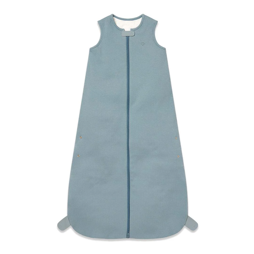 MORI Ribbed Front Opening Year Round Sleeping Bag 1.5 TOG - Blue - Image 3