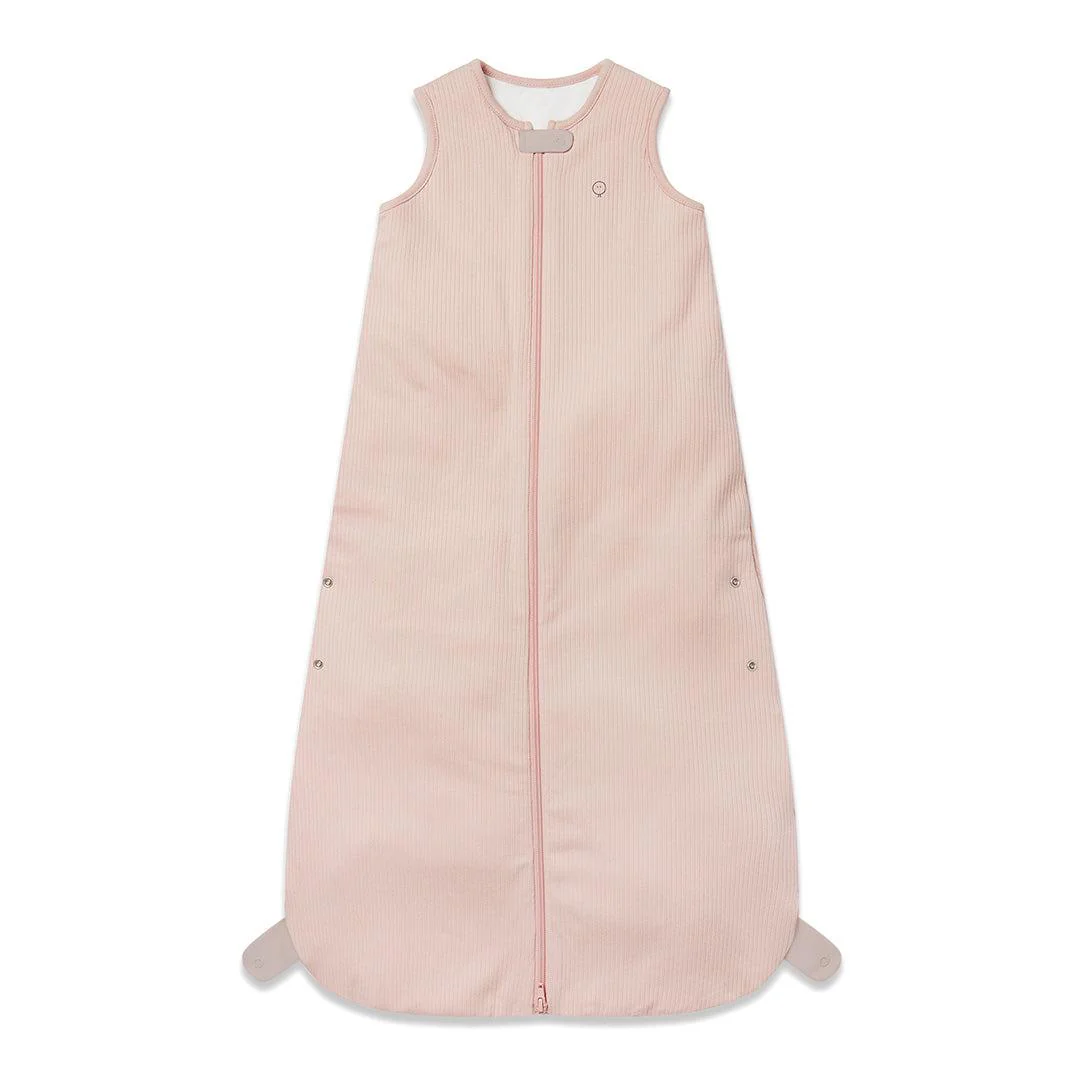 MORI Ribbed Front Opening Year Round Sleeping Bag 1.5 TOG - Blush - Image 3