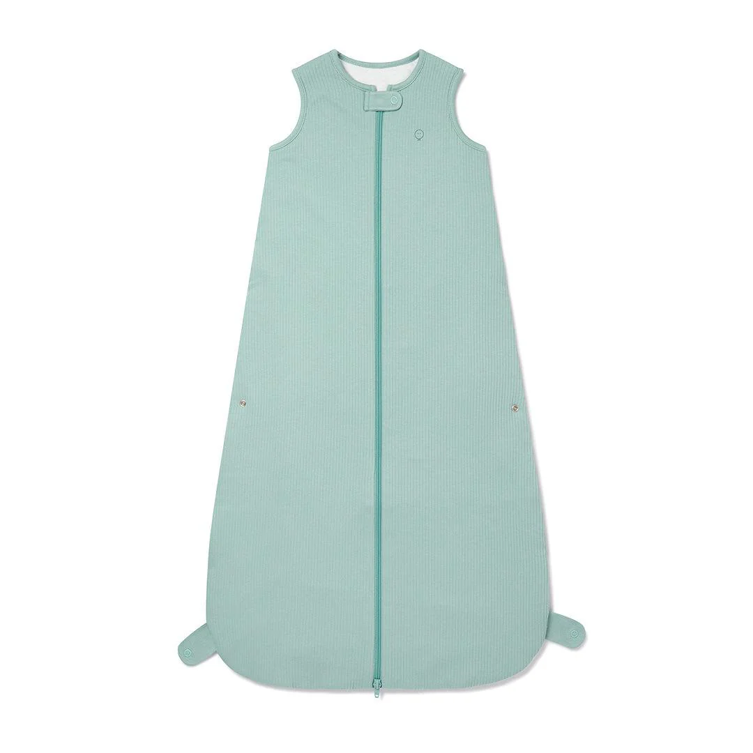 MORI Ribbed Front Opening Year Round Sleeping Bag 1.5 TOG - Mint - Image 2