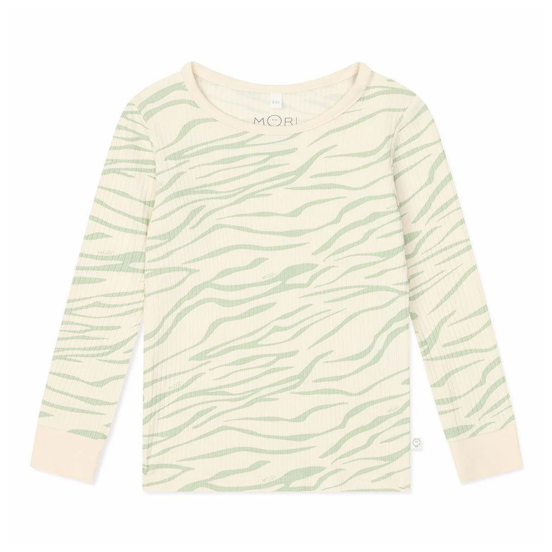 MORI Ribbed Zebra Stripe Pyjamas - Zebra - Image 3
