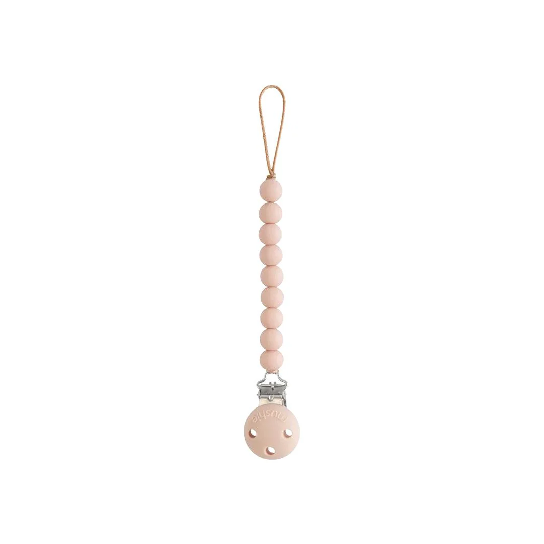 Mushie Hera Pacifier Clip - Blush