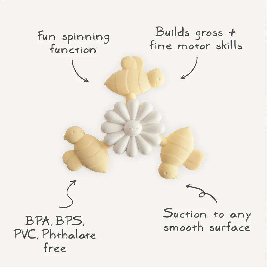 Mushie Bee Suction Spinner Toy - Buttercup - Image 3