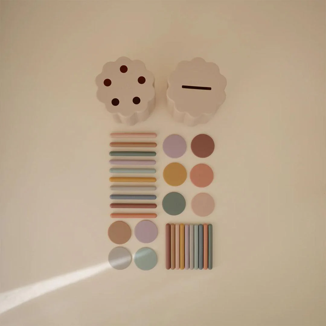 Mushie Coin & Tube Sorting Set - Cream Multi - Image 10