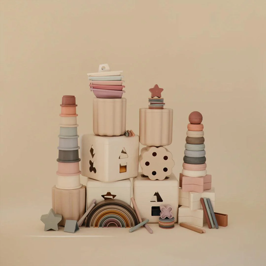 Mushie Coin & Tube Sorting Set - Cream Multi - Image 4