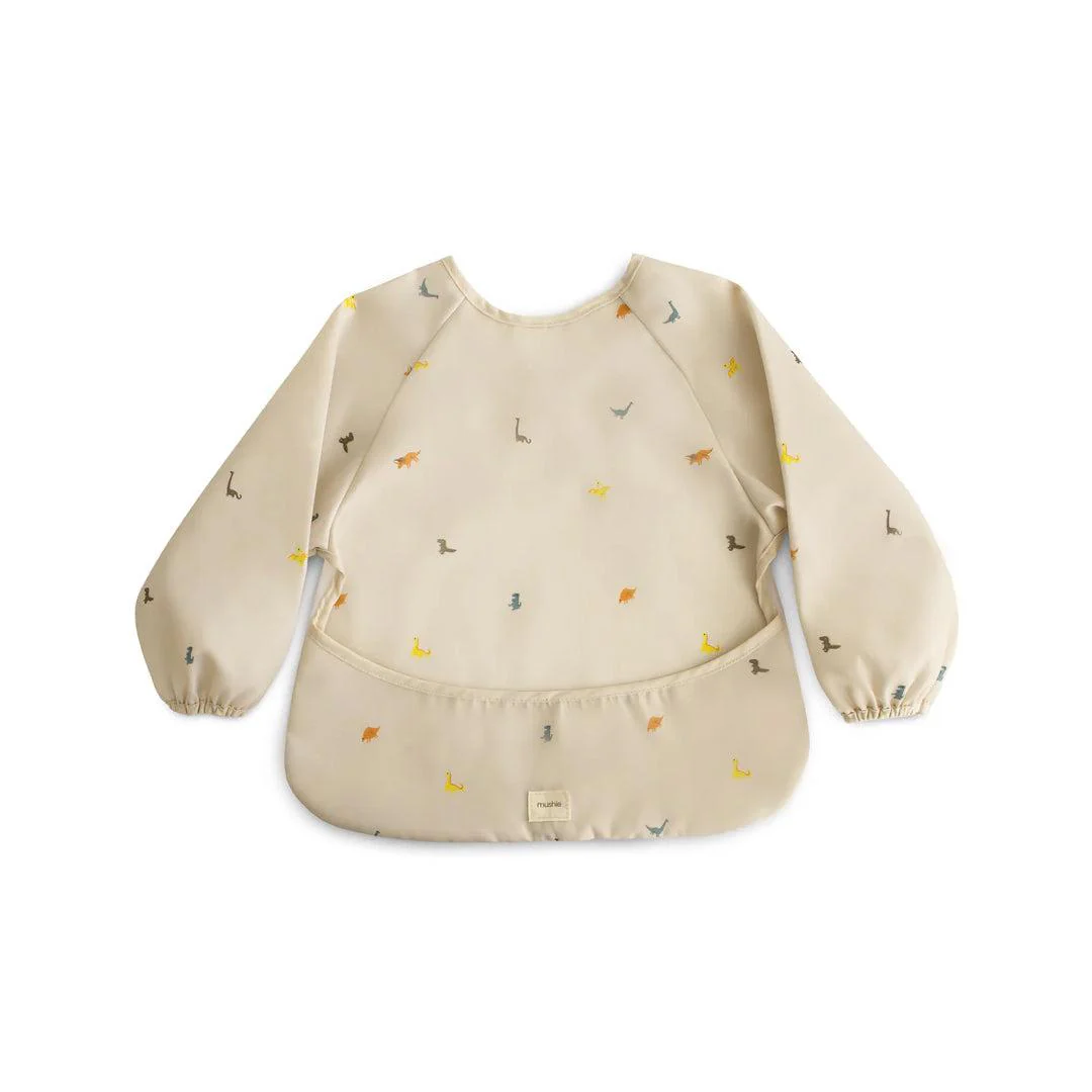Mushie Long Sleeve Bib - Dinos