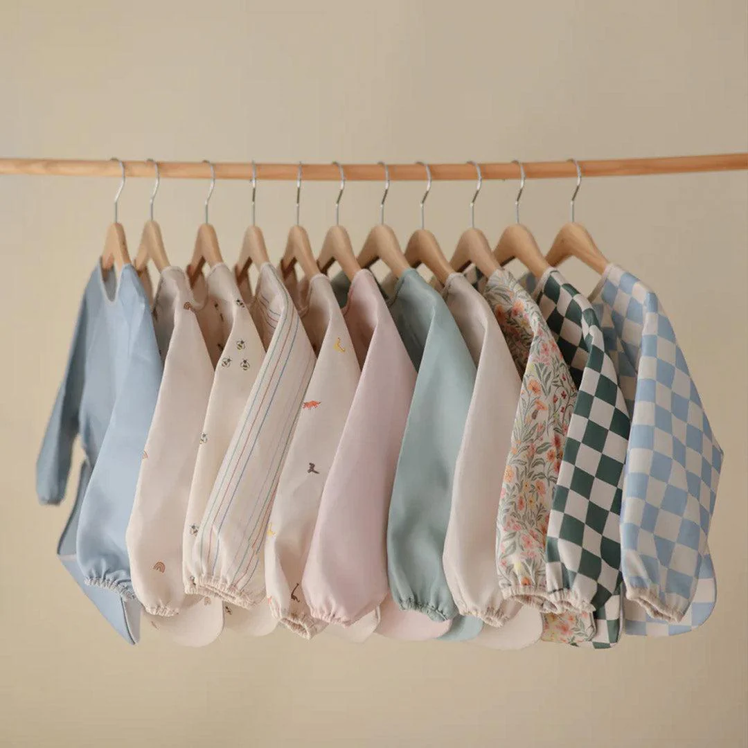 Mushie Long Sleeve Bib - Pastel Blooms - Image 5