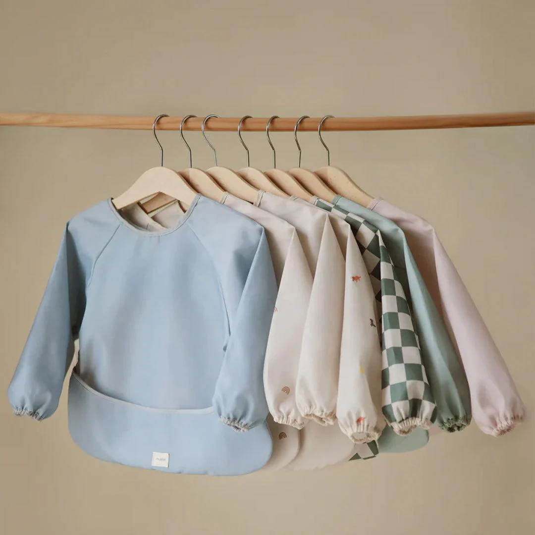 Mushie Long Sleeve Bib - Retro Flowers - Image 5