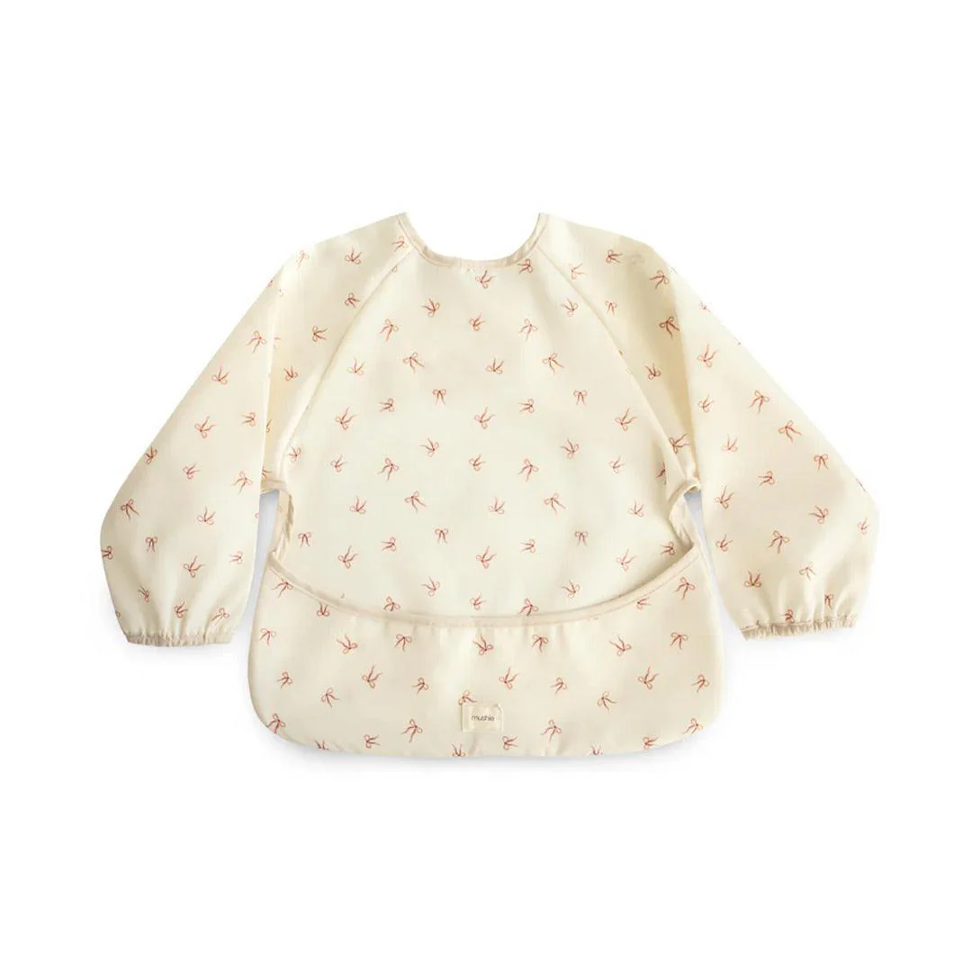 Mushie Long Sleeve Bib - Bows