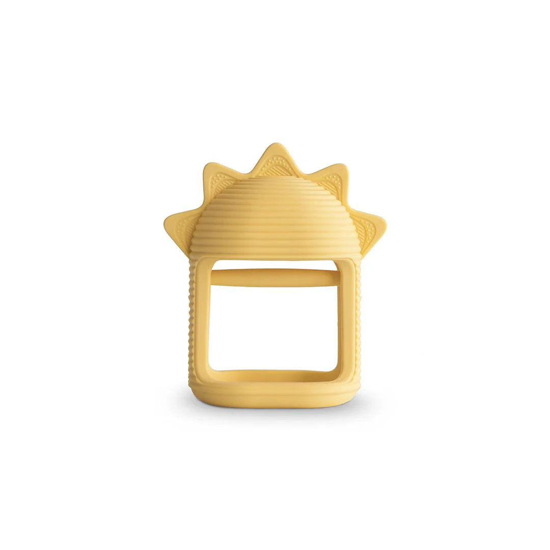 Mushie No-Drop Sensory Sun Teether