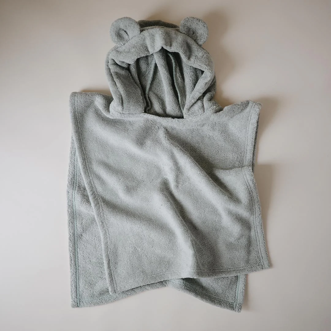 Mushie Poncho Towel - Bear Moss - Image 4