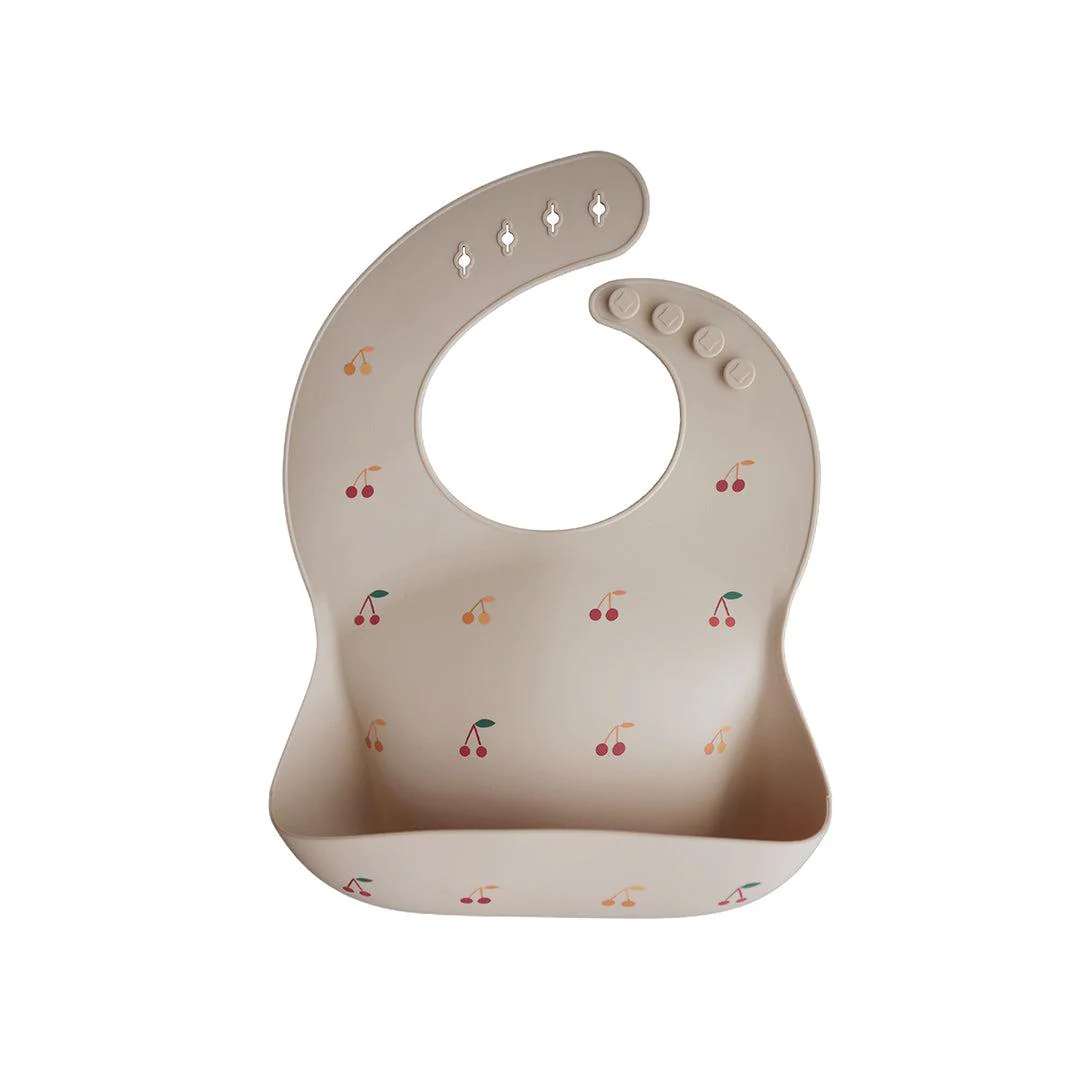 Mushie Silicone Bib - Cherries